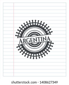Argentina draw with pencil effect. Vector Illustration. Detailed.