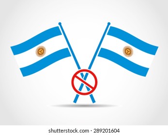 Argentina Emblem Crossed Flags Ban Rule