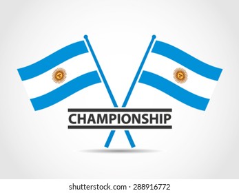 Argentina Emblem Crossed Flags Championship