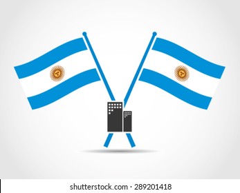 Argentina Emblem Crossed Flags Company