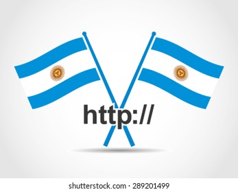 Argentina Emblem Crossed Flags Domain
