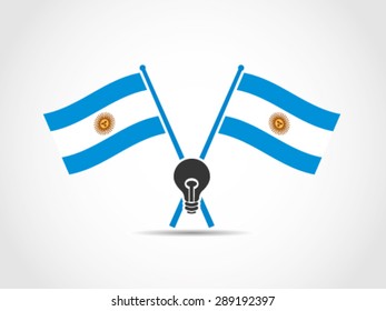 Argentina Emblem Crossed Flags Need Idea