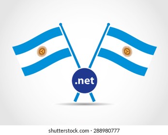 Argentina Emblem Crossed Flags Network