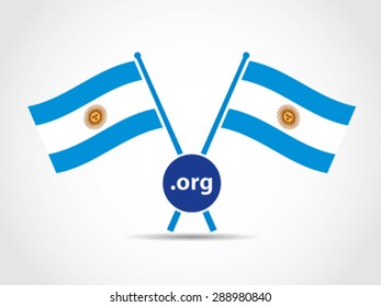 Argentina Emblem Crossed Flags Organization