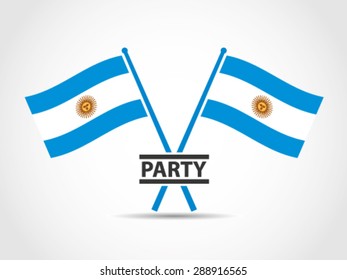 Argentina Emblem Crossed Flags Party Politics