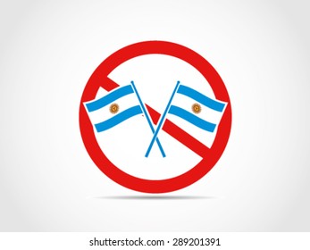 Argentina Emblem Crossed Flags Restriction Rule