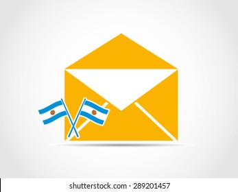 Argentina Emblem Crossed Flags Secret Mail