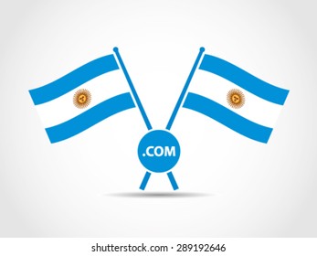 Argentina Emblem Crossed Flags Web Commerce