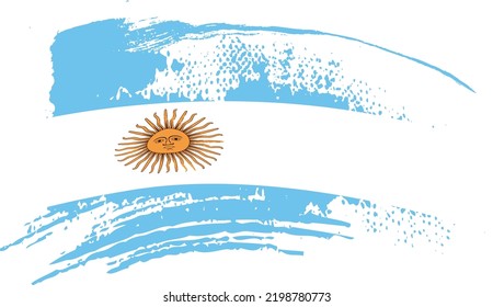 Argentina flag abstract background.  Flag of Argentine Republic on vector backrgound for your web site design