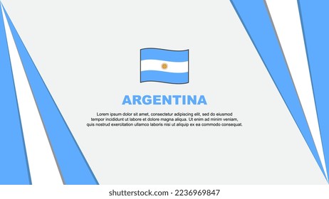 Argentinische Flagge Abstrakte Hintergrunddesign-Vorlage. Argentinien Unabhängigkeitstag Banner Cartoon Vektorgrafik. Argentinischer Unabhängigkeitstag