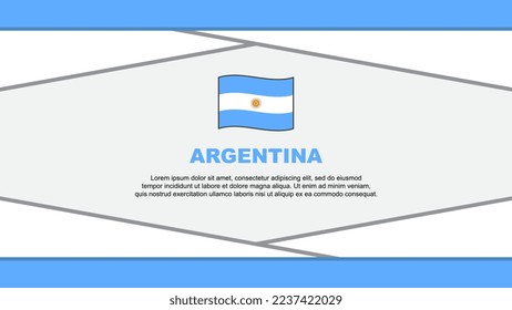 Argentina Flag Abstract Background Design Template. Argentina Independence Day Banner Cartoon Vector Illustration. Argentina Vector