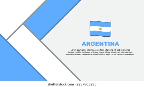 Argentina Flag Abstract Background Design Template. Argentina Independence Day Banner Cartoon Vector Illustration. Argentina Background