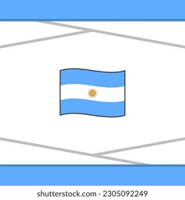 Argentinische Flagge Abstrakte Hintergrunddesign-Vorlage. Argentinien Unabhängigkeitstag Banner Social Media Post. Argentinischer Vektorgrafik