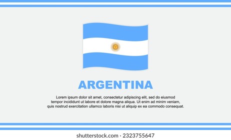 Argentina Flag Abstract Background Design Template. Argentina Independence Day Banner Social Media Vector Illustration. Argentina Design