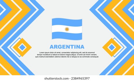 Argentina Flag Abstract Background Design Template. Argentina Independence Day Banner Wallpaper Vector Illustration. Argentina Design