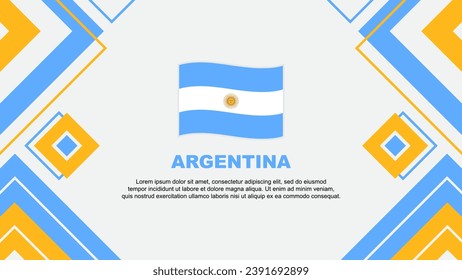 Argentina Flag Abstract Background Design Template. Argentina Independence Day Banner Wallpaper Vector Illustration. Argentina Background