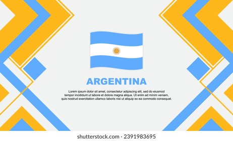 Argentina Flag Abstract Background Design Template. Argentina Independence Day Banner Wallpaper Vector Illustration. Argentina Banner
