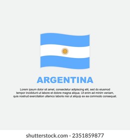 Plantilla de diseño de fondo de bandera argentina. Cartel del Día de la Independencia de Argentina en medios sociales. Antecedentes de Argentina