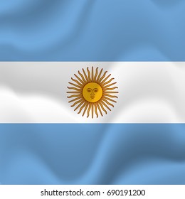 Argentina flag background. Vector illustration.