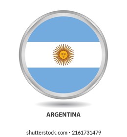 Argentina  flag badge icon, button, vector series