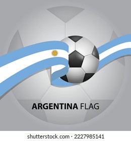 Argentina Flag With Ball Vector