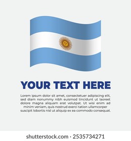 Argentina Flag Banner Background Template