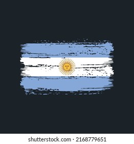 Argentina Flag Brush. National Flag
