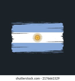 Argentina Flag Brush. National Flag