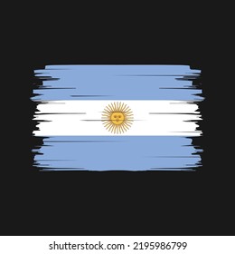 Argentina Flag Brush. National Flag