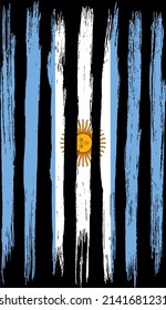 Argentina flag with brush paint textured isolated  on png or transparent background,Symbol of Argentina,template for banner,promote, design, and business matching country poster, vector 