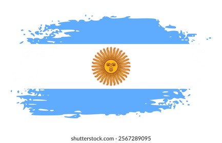 argentina flag brush stroke. banner vector illustration. Vector illustration eps10.