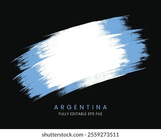 Argentina flag brush stroke, freedom, abstract, Vector, Brush stroke, National, Buenos Aires, Republic, Editable EPS