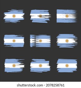 Argentina flag brush strokes painted