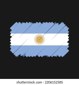 Argentina flag brush strokes painted