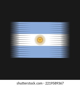 Argentina Flag Brush Strokes Painted
