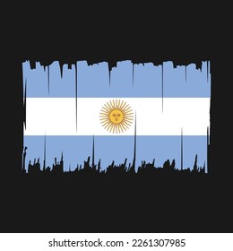 Argentina Flag Brush Strokes Vector