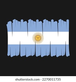Argentina Flag Brush Vector Design