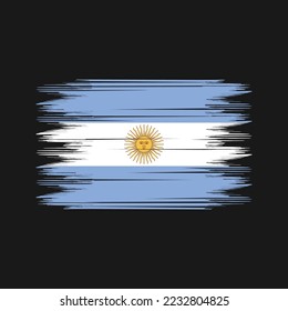 Argentina Flag Brush Vector Illustration