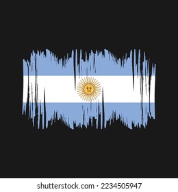 Argentina Flag Brush Vector Illustration