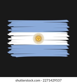 Argentina Flag Brush Vector Illustration