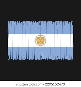 Ilustración del vector del pincel de bandera de Argentina