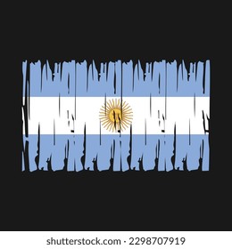 Argentina Flag Brush Vector Illustration