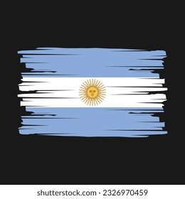 Argentinische Flagge - Vektorgrafik mit Pinselstrich