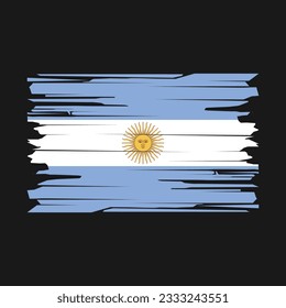 Argentina Flag Brush Vector Illustration