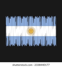 Argentina Flag Brush Vector Illustration