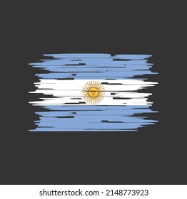 Argentina Flag Brush Vector. National Flag