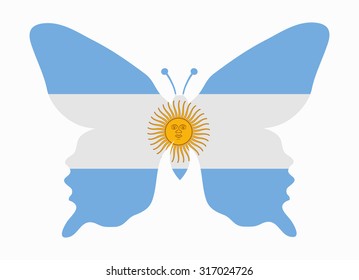 argentina flag butterfly
