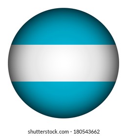 Argentina flag button on a white background. Vector illustration.
