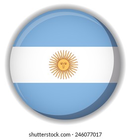 Argentina flag button vector