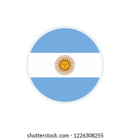 Argentina flag. Argentina circle flag.